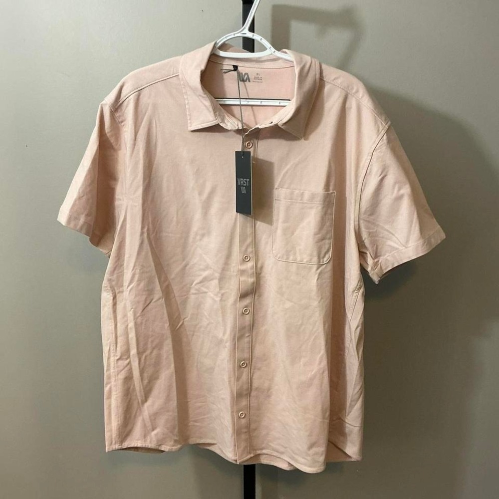 VRST pink button‎ up shirt XL